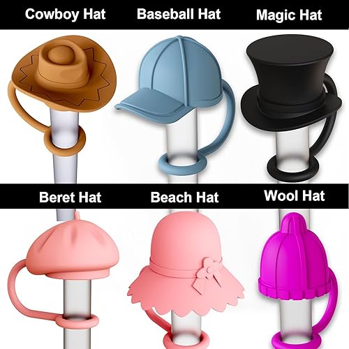 Miniatura 7 de 8 Pack Replacement Straws for 40 oz Stanley Adventure Travel Tumbler Cup, Reusable Straws Black Silicone Straws with Cleaning Brush, Compatible with