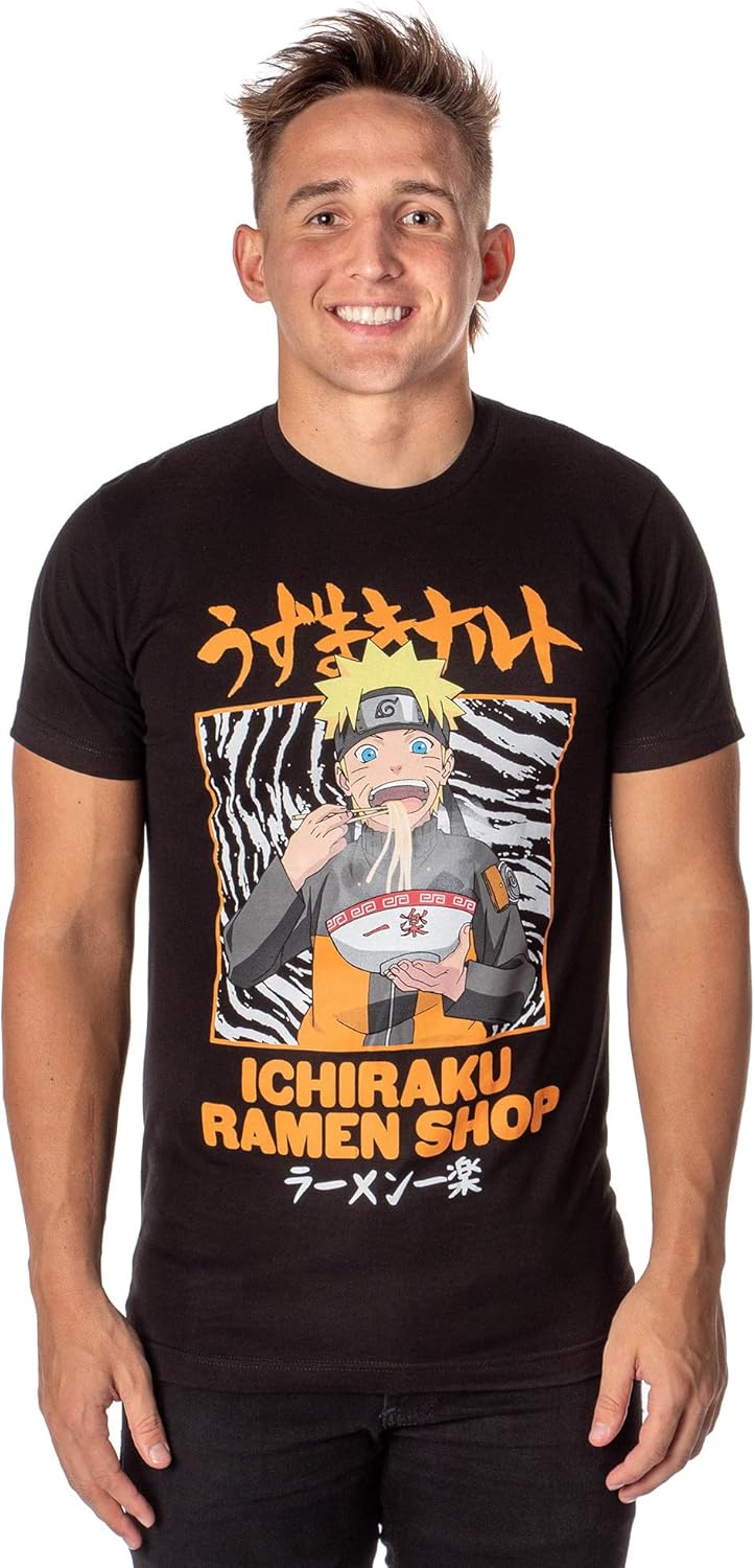 Naruto Shippuden Mens' Anime Shirt Ichiraku Ramen Shop Adult T-Shirt