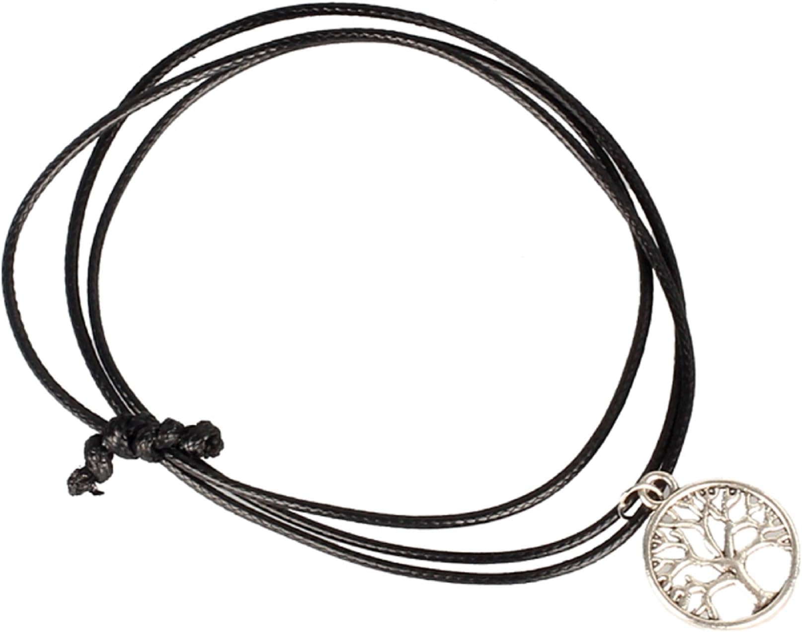 Ularmo New Tree of Life Charm Pendant Choker Necklace Jewellery with Black Cord