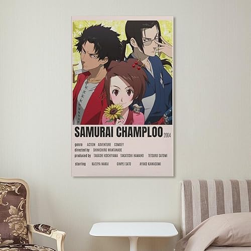 Miniatura 7 de Samurai Champloo - Póster de animación (9) pintura en lienzo para decoración de dormitorio, sala de estar, 16 x 24 pulgadas (15.7 x 23.6 in), estilo