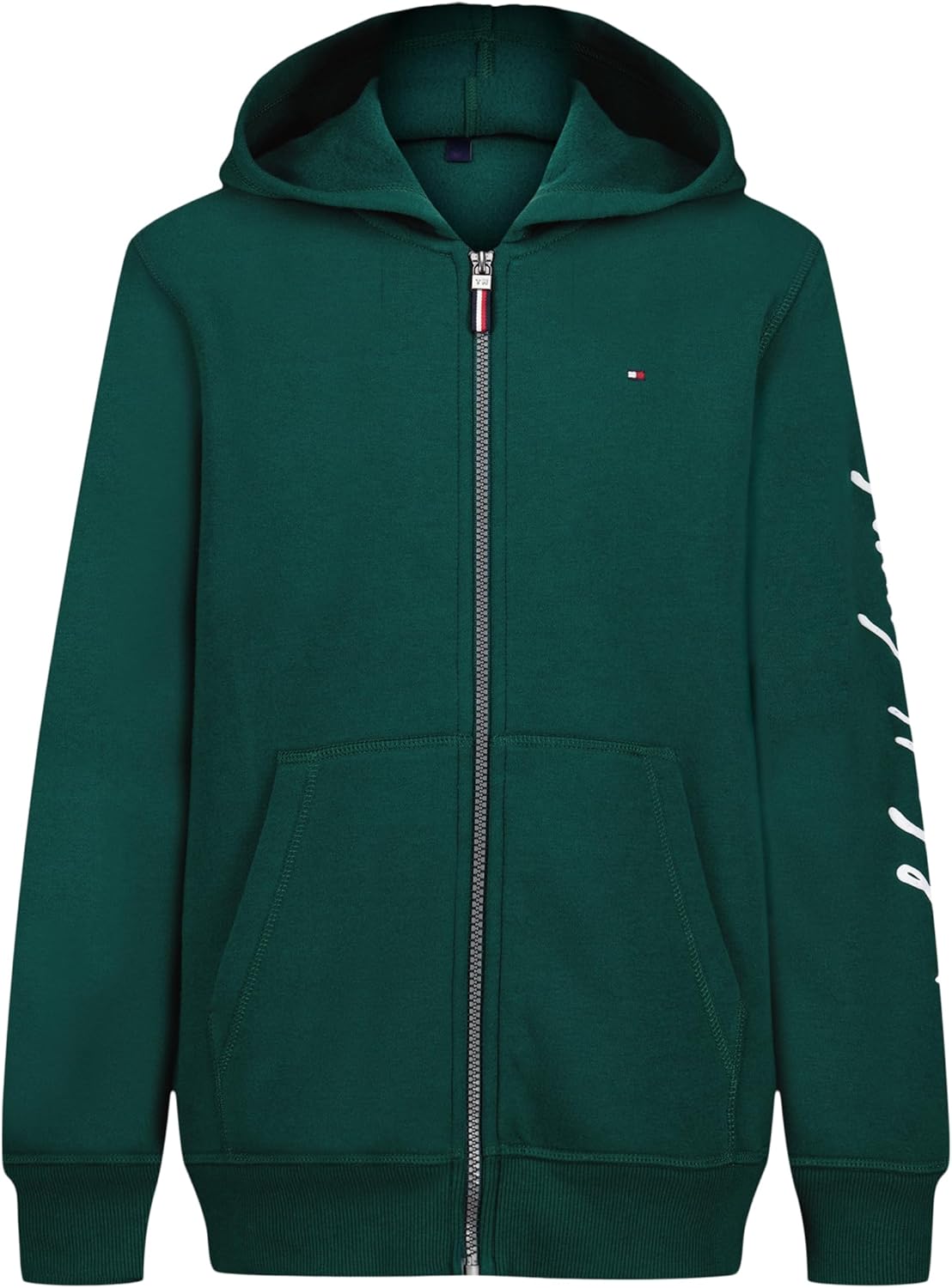 Tommy Hilfiger boys Long Sleeve Fleece Full Zip Hoodie With Front Pockets
