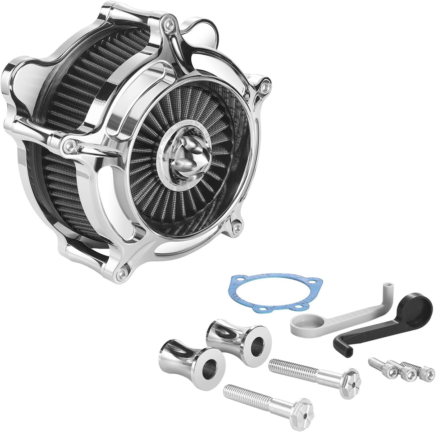 Air Filter Cleaner for Harley Davidson Softail Touring Street Road King Glide Trike for Harley Davidson Air Intake Filters for Softail Dyna 93-15, Touring 01-07 Grey