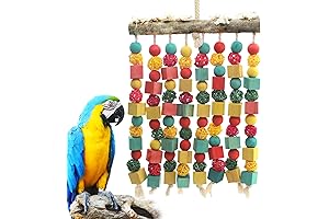 Large Wooden Parrot Toy for Chewing and Entertainment
