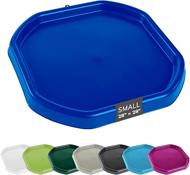 MEKA Small 28"x28" Tuff Tray Navy, Indoor Activity Sensory Tray Children, Outdoor Play Sand and Water Tray for Toddlers and Kids, Toy Boys Girls