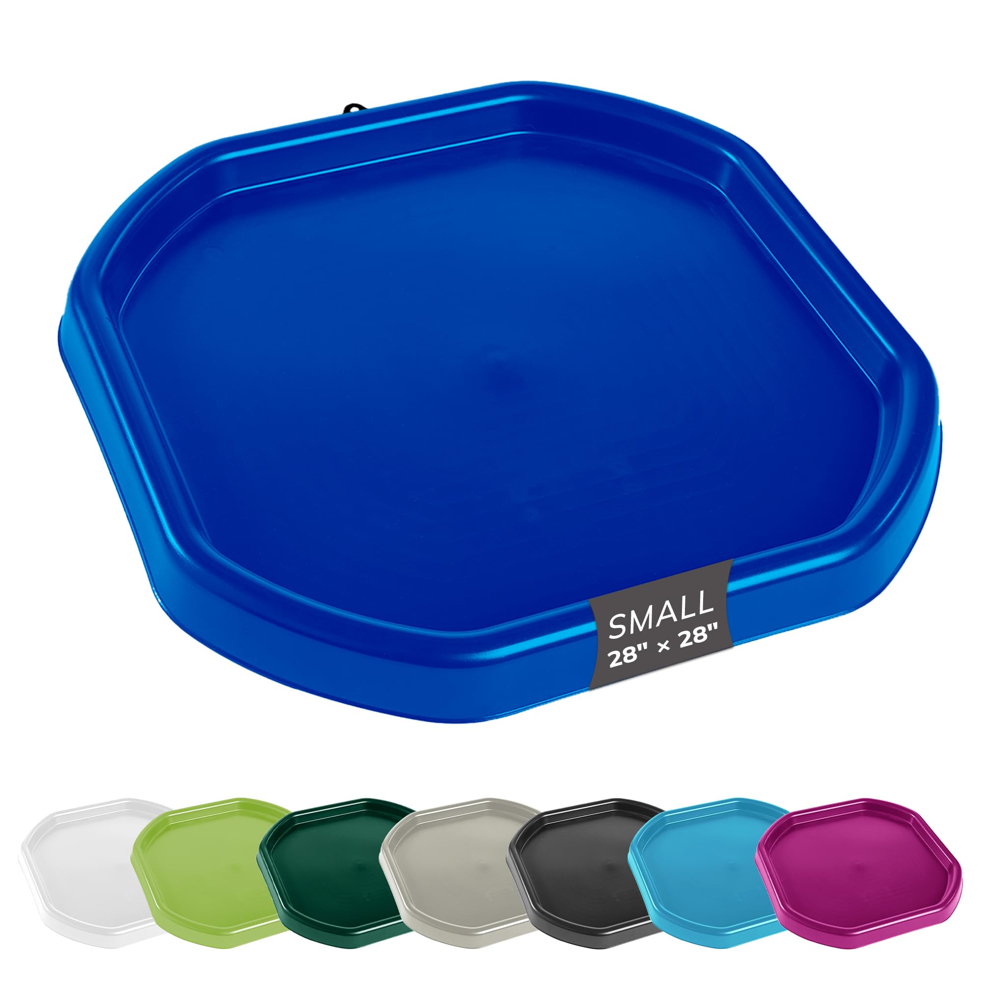 MEKA Tuff Tray for Sensory Play, Sensory Tray for Kids, Toddler Water Table, Tuff Spot Sensory Bin for Toddlers (Navy, Small (28" x 28"))