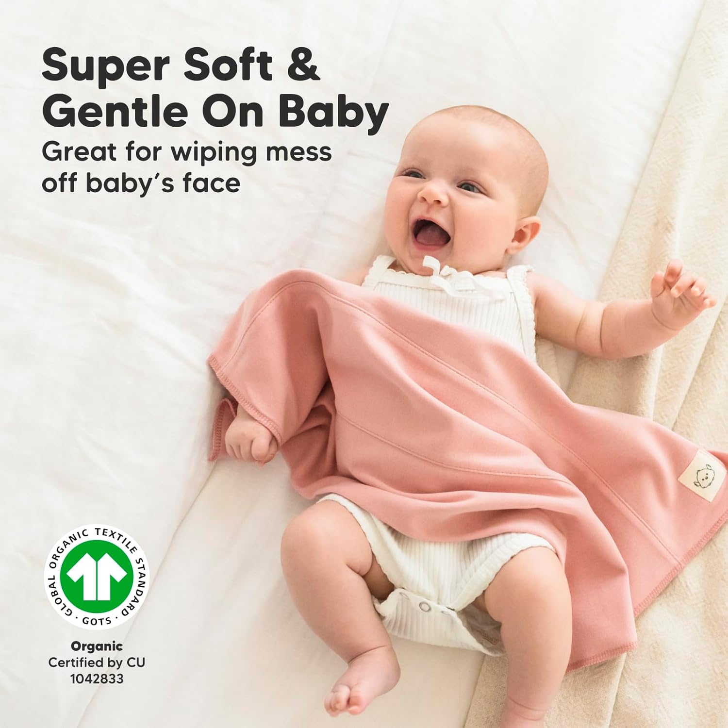 KeaBabies 6-Pack Organic Burp Cloths Baby Girl, Boy and Large Baby Burp Cloths - Burping Cloths for Babies, Boys, Girls, Cotton Burp Cloth, Spit Up Burp Rags, Newborn Burp Clothes