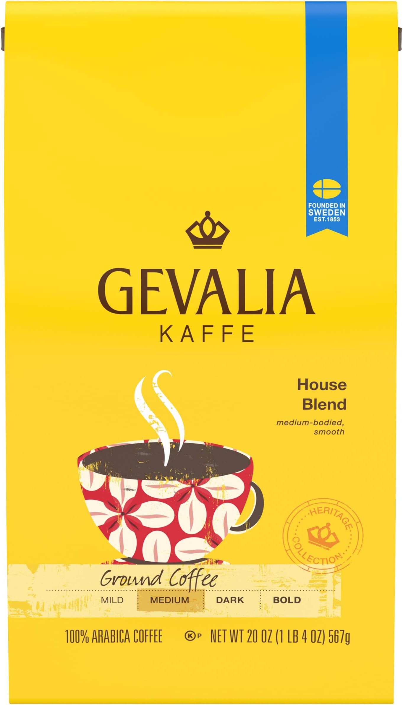 Medium Roast Ground Coffee (20oz Bag)