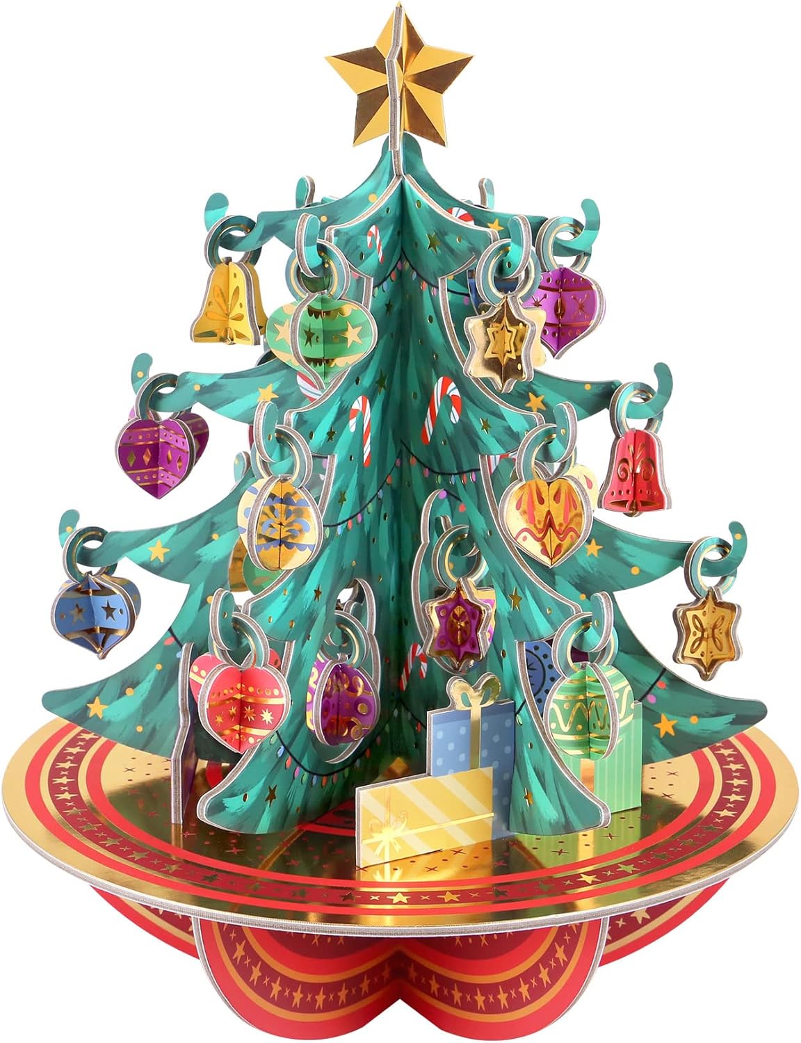 Pirouette, 3D Pop Up Christmas Tree - 25 Different Pieces For Each Day - Xmas Countdown Gift For Kids, Adults | Advent Calendar | Christmas Activity | Table Decor | Centerpiece