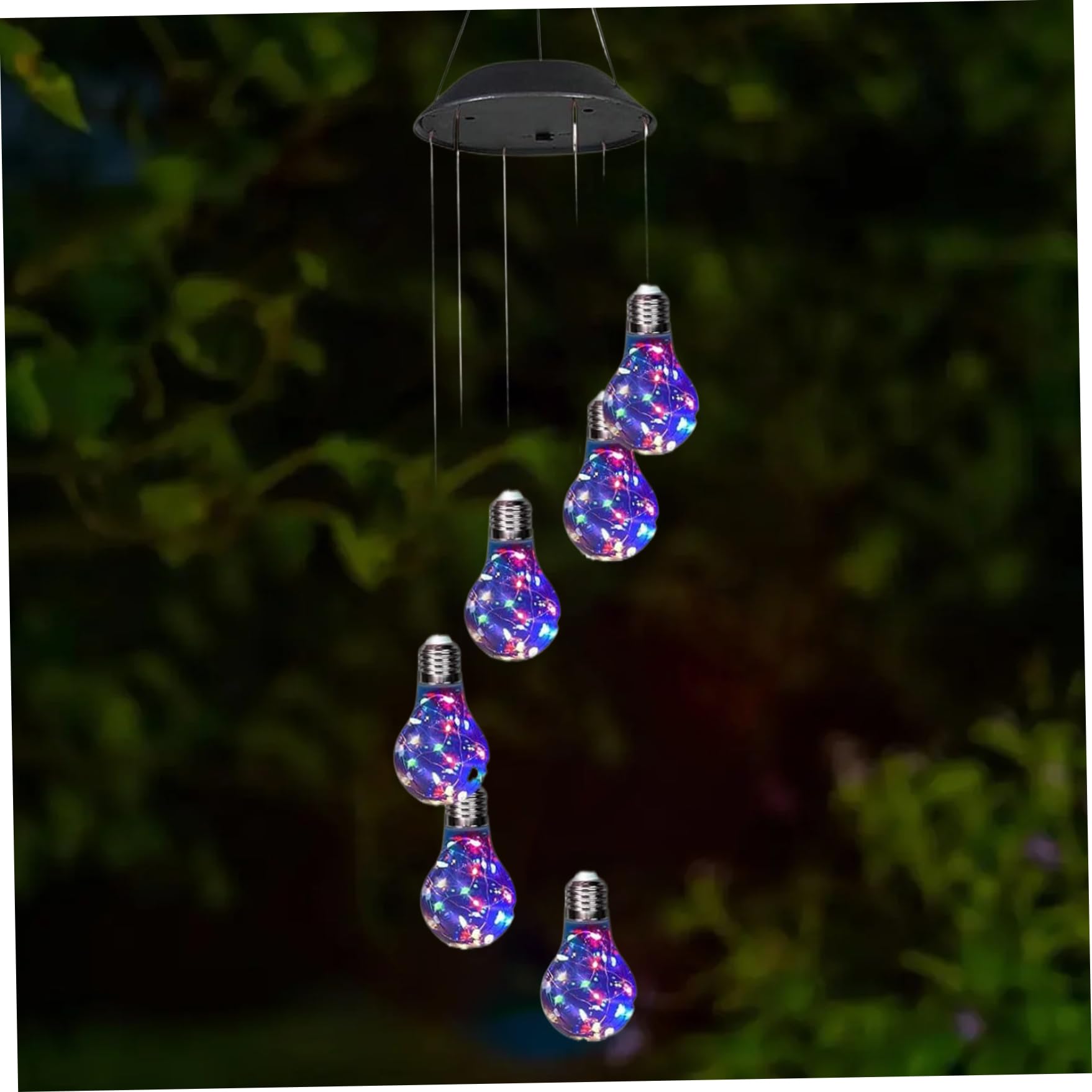 Latemeia 1Pc Solar Wind Chimes For Outside Colorful Bulb Ball Led Solar Wind Chimes Hanging For Outside Easy To Use Chime For Garden Balcony Bedroom Yard, Decoración Del Hogar