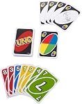 Mattel Games UNO Family Card Game, with 112 Cards, Travel-Friendly, Makes a Great Game for 7 Year Olds and Up