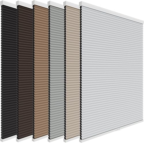Miniatura 9 de Changshade Persianas celulares personalizadas sin cordón, persianas opacas para ventana, para interiores, diseño de panal de abeja, bloqueo de luz,