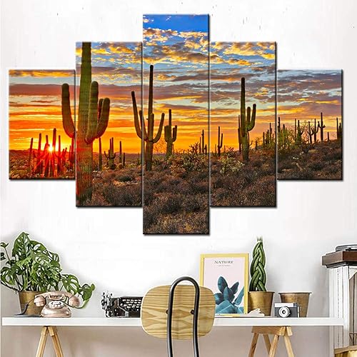 Vista 60 de Paisaje de 5 piezas pintura sobre lienzo