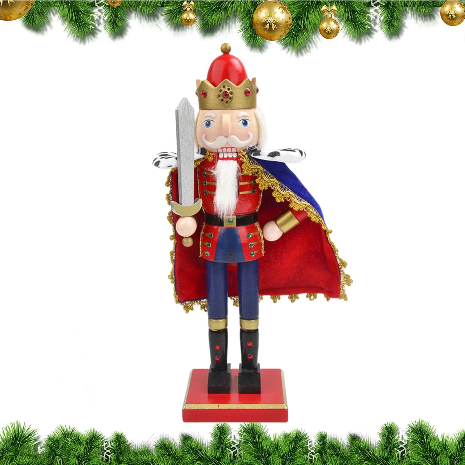 Figurine casse-noisette en bois noble : une décoration de Noël raffinée