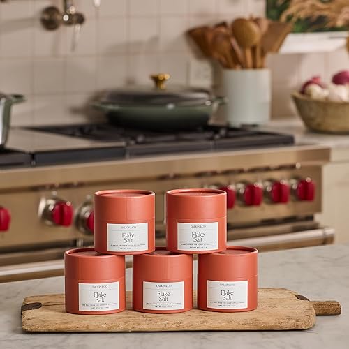 Miniatura 7 de Dalkin & Co. - Sal en escamas, sal marina para cocinar y hornear, condimento artesanal natural, sal de acabado cosechada a mano ecológica, perfecta