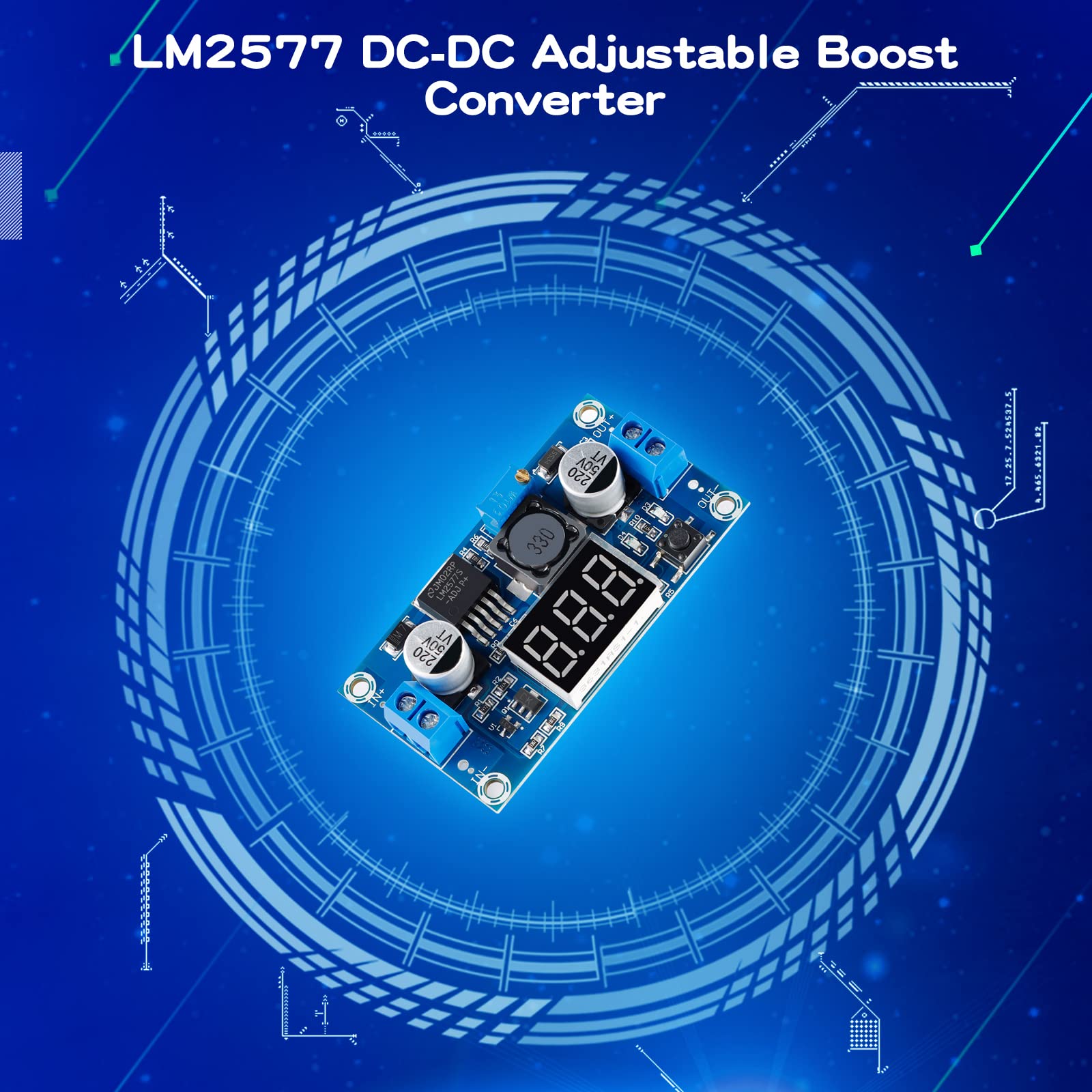 Voltage Converter DC-DC Boost Converter 3-35V To 5-45V Step Up Power Module  W Step Up Voltage Converter