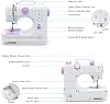 Sewing Machine, Mini Sewing Machine Portable Electric Sewings Machines, 12 Stitches Sewings Machine with LED Light, Sewing Accessory Kit, Ideal for Clothing, Pillowcases, Sheets