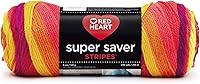 Vista 32 de Red Heart Super Saver - Estambre, rayas de loro