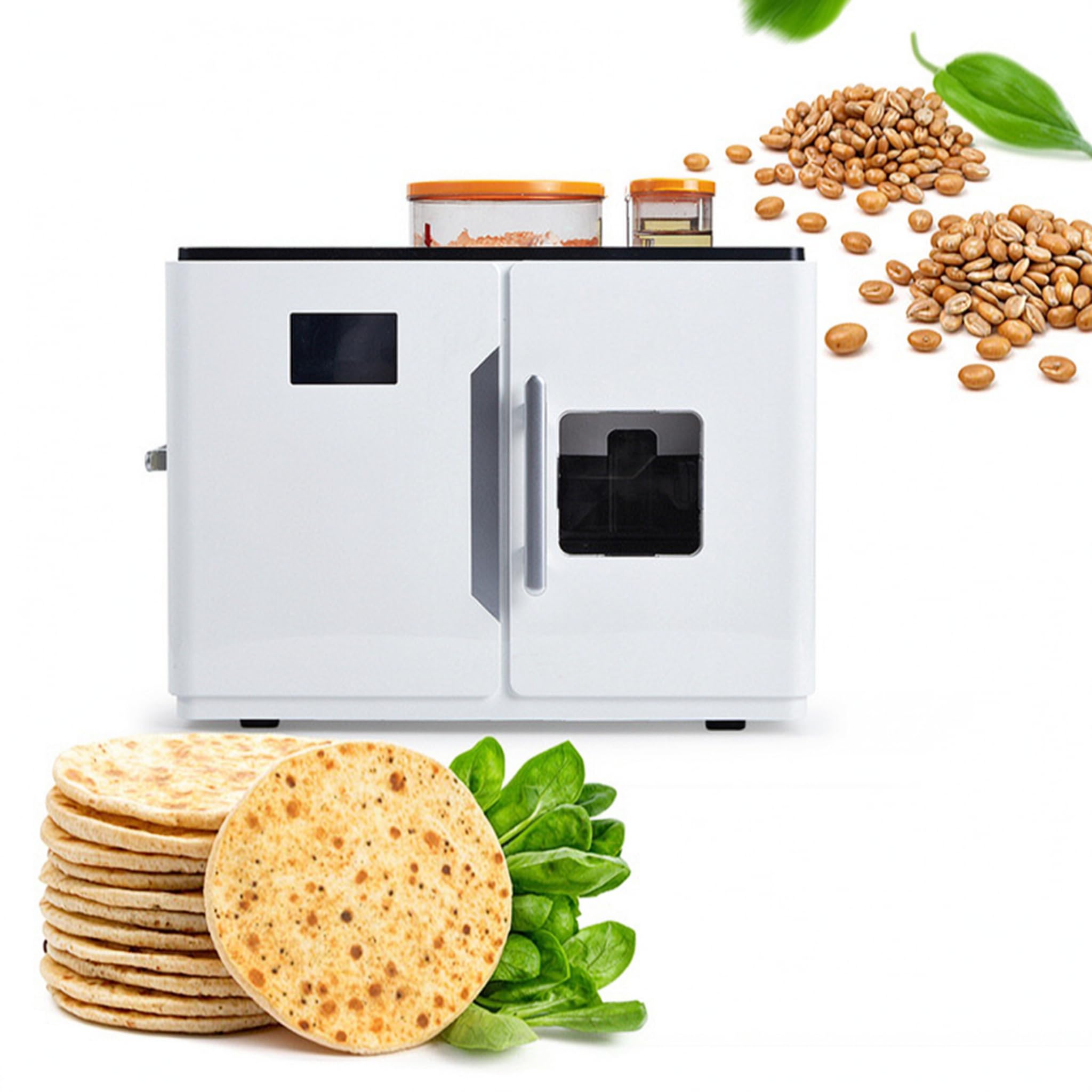 Sjyclaviger Electric Chapati Tortilla Pancake, Automatic Roti Makering Machine, Make 20 Pcs/One Time Fully Automatic Roti Maker, For Chapati, Flour Tortilla, Tawa, Dosa