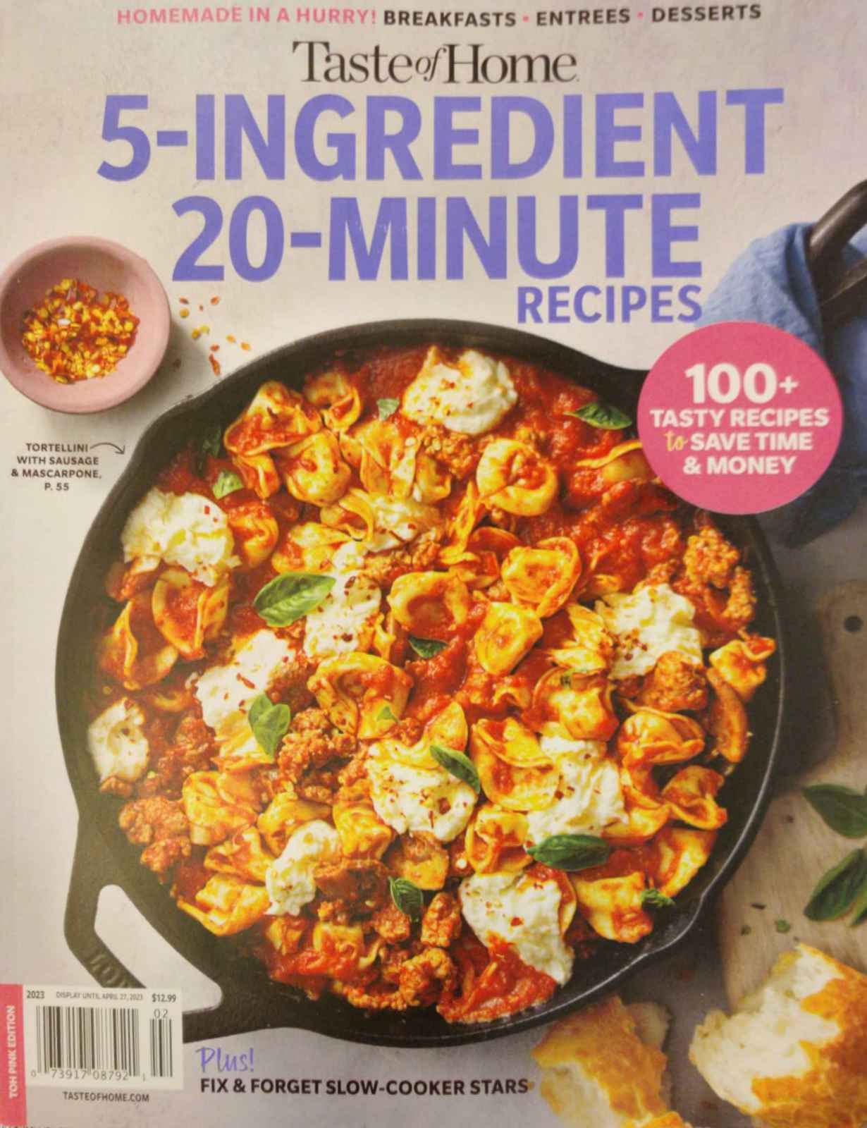 Taste Of Home Magazine 5-Ingredient 20-Minutes Recipes Issue 02 Homemade In A Hurry !