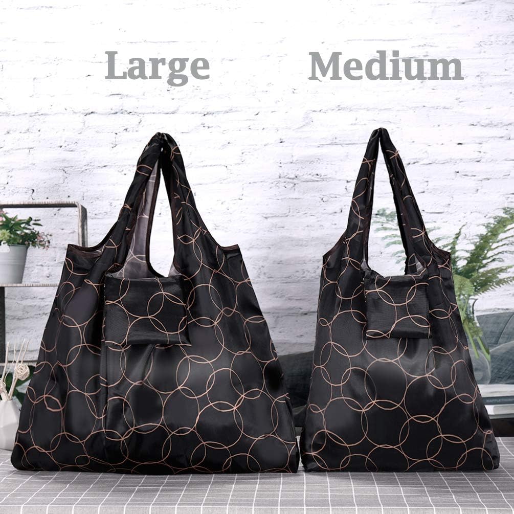 Reusable Grocery Bags, TEOYALL 6 Pack Eco Friendly Medium Foldable Grocery Tote Bag Heavy Duty Washable Shopping Bags (6 Pack#6 M)