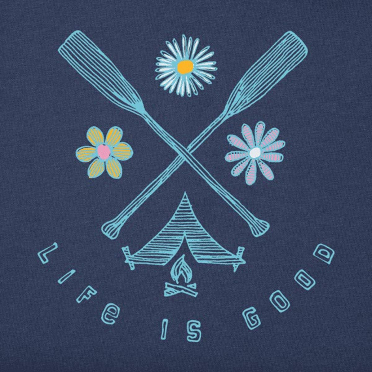 Life is Good Women's Crusher Flower Graphic V-Neck T-Shirt, Multiple Sizes, Multiple Colors : Clothing, Shoes & Jewelry
