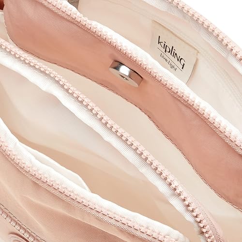 Vista 5 de Kipling Keefe - Bolso cruzado para mujer, bolso ligero para uso diario, bolso de hombro de nailon, Rosa brillante