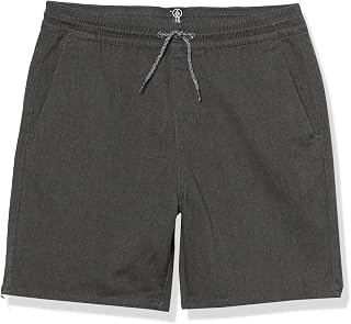 Boys' Frickin Elastic Waist 15" Chino Short, Charcoal Heather 1, Large