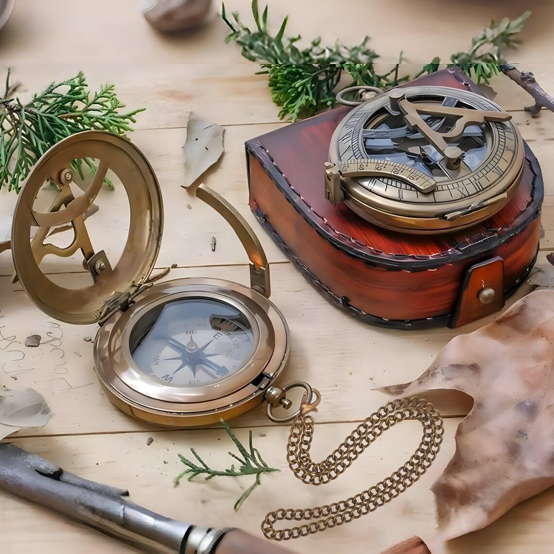 Personalized Compass, Engraved Custom Sundial Clock, Wedding Gift, Groomsmen Gift, Keepsake, Baptism, Graduation, Boy Scouts, Anniversary, Fathers Day, Mothers Day