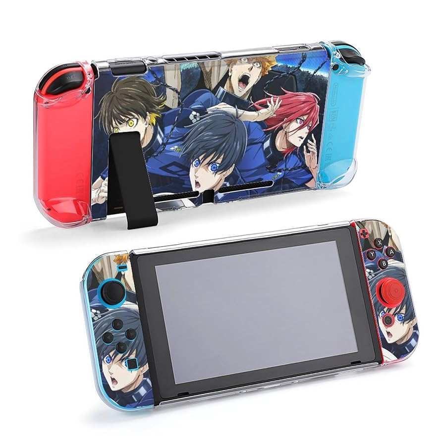 青色 Nintendo Switch 本体カバー Amazon.co.jp: Nintendo Switch専用スタンド付きカバー ブルー