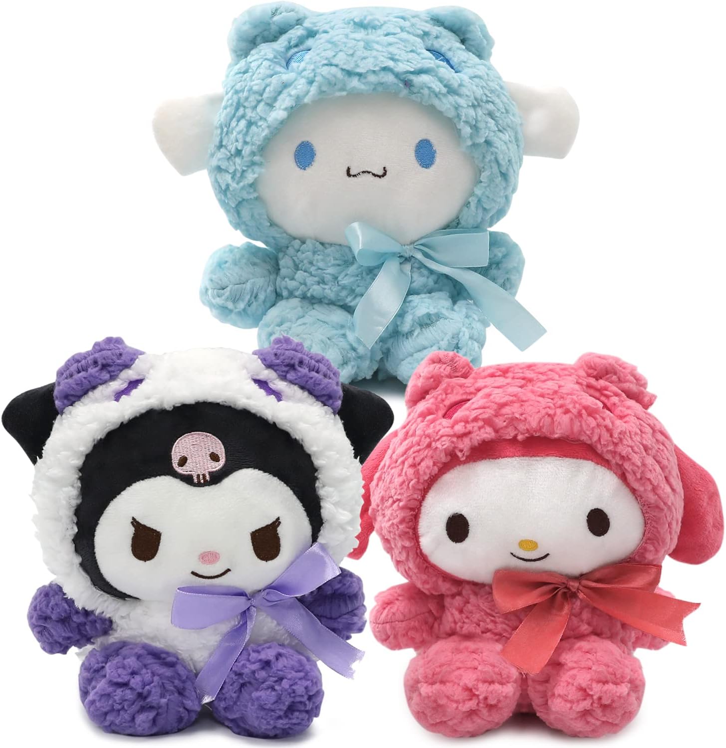 Maikerry Plushies: Plush Cat Stuffed Animal Doll, Cute Cartoon Anime Plush Gift for Girls Teens Fans Birthday Decoration(3pcs)