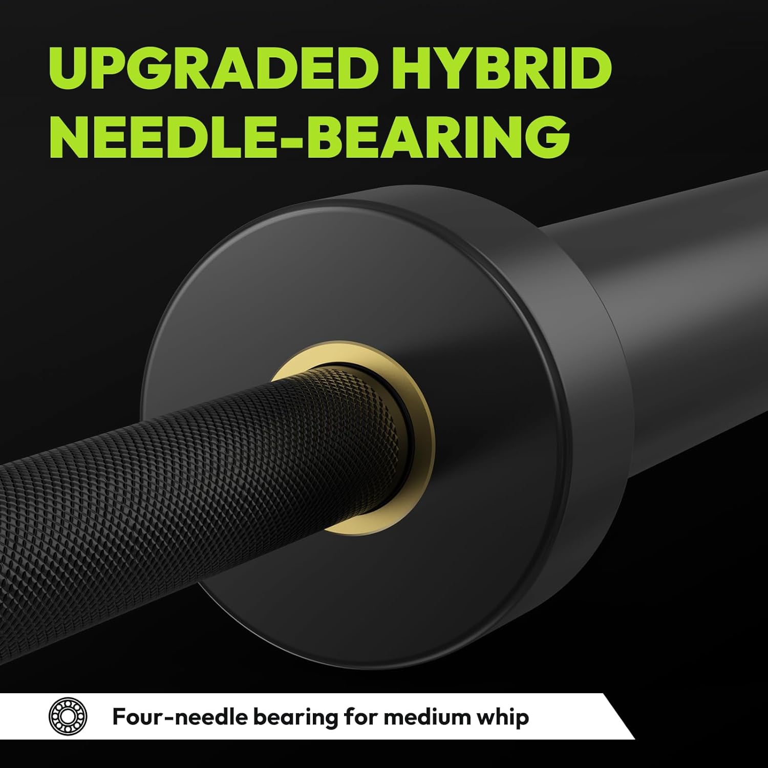 HANDBODE Olympic Barbell 6.5ft/7ft, 2 Inch Straight Womens Bars, 35lb/45lb Weight Bar for Strength Training, Hip Thrust, Bench Press, 1000 lb/1500 lb High-Capacity