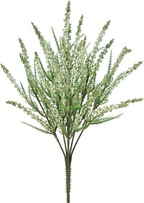 Amazon Asca 造花エリカブッシュ グリーンホワイト 全長 40cm 造花 オンライン通販