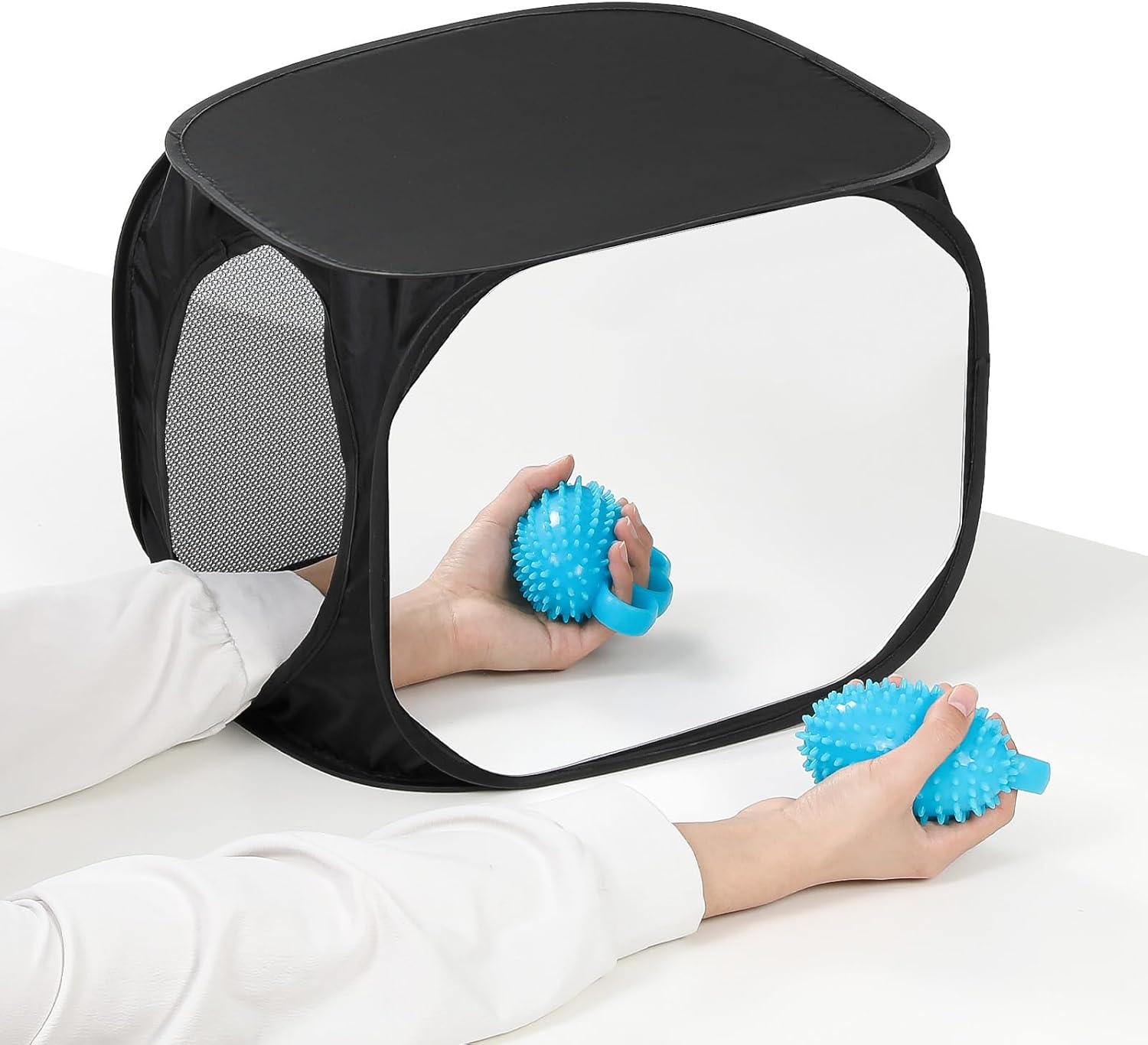 Mirror Therapy Box for Stroke Rehabilitation, Folding & Lightweight Mirror Box Therapy for Stroke Recovery, Hand & Arm Exercise