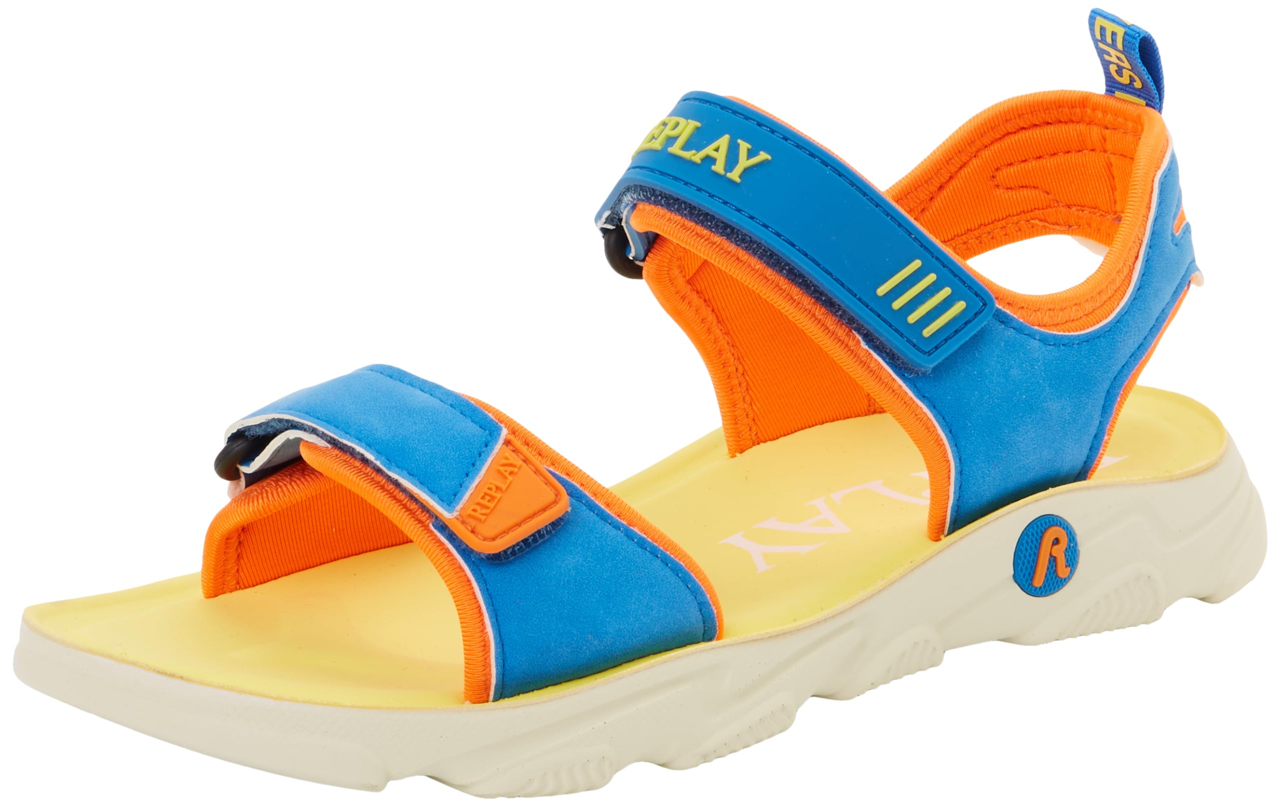 Replay Boy's Gbt55 Flat Sandal, 875 Royal Yellow, 3.5 UK