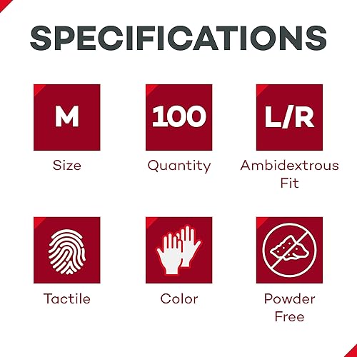 Miniatura 26 de Dealmed Guantes de examen de vinilo – 100 ct. Guantes médicos grandes, guantes desechables, guantes sin látex no irritantes para un botiquín