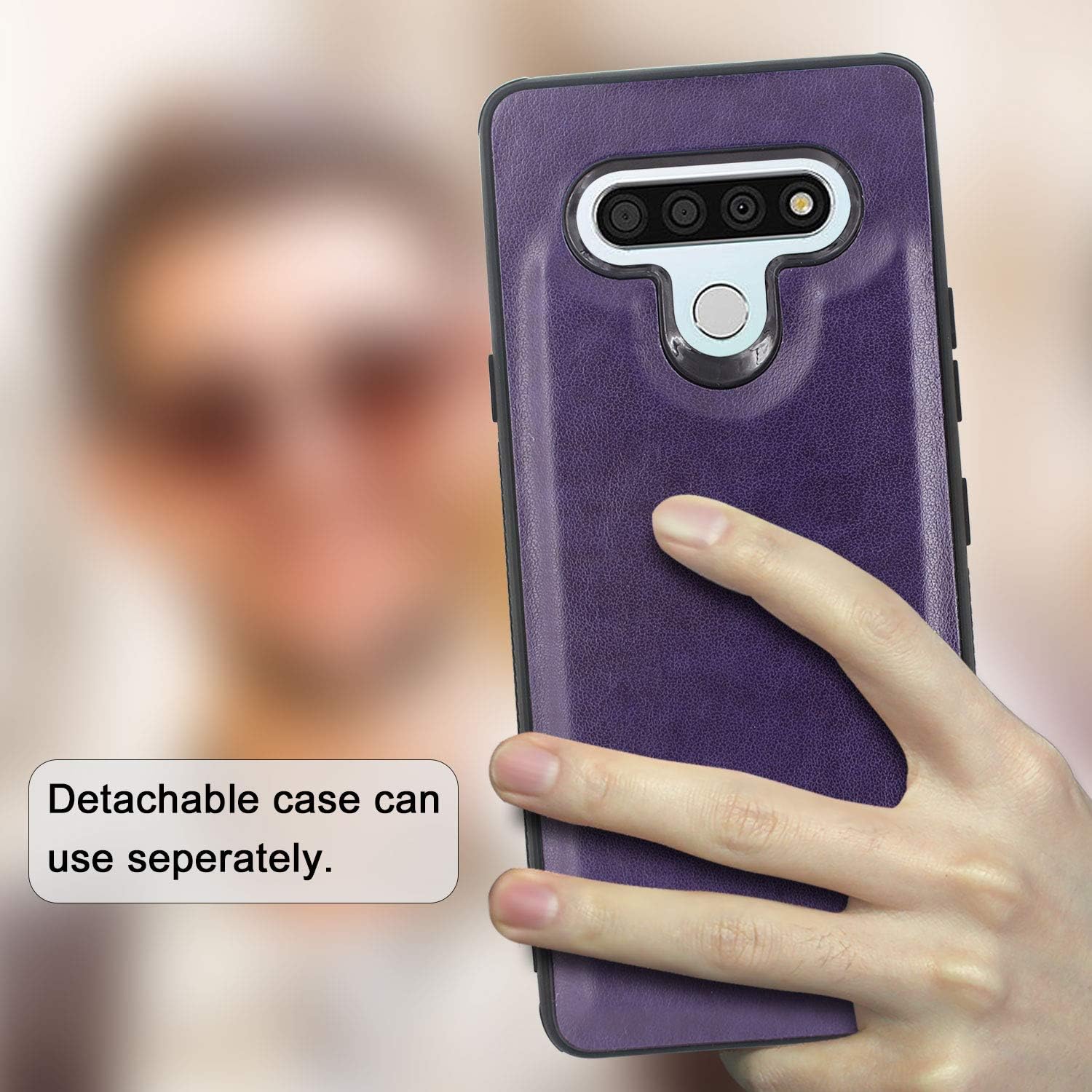 Harryshell Detachable Magnetic 12 Card Slots Wallet Case Shockproof PU Leather Flip Protective Cover Wrist Strap for LG Stylo 6 (Purple)