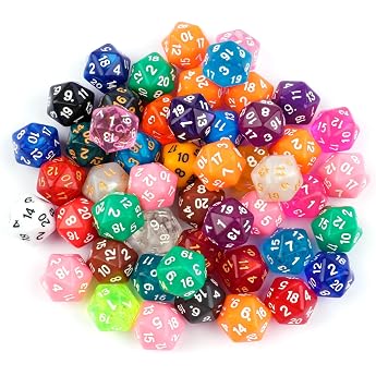 Polyedrische W rfelset 50PCS Acrylic Dice Set D20 Spielw rfel W rfel Bunt f r D&D/RPG/MTG Tischspiele Brettspiel Kartenspiel Rollenspiel f r Unterhaltungsaktivit ten Freizeitlokale