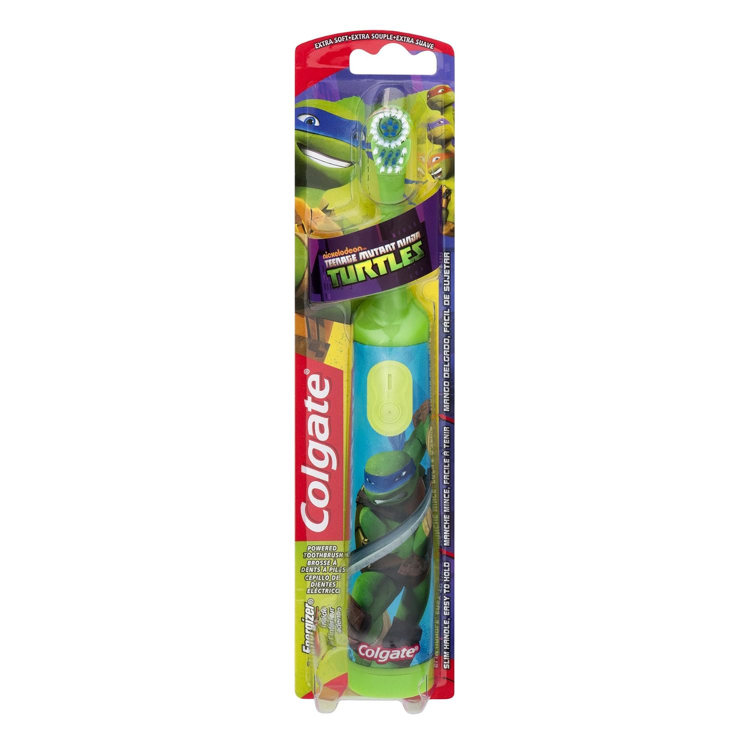 Colgate Kids Power Toothbrush, Teenage Mutant Ninja Turtles, Extra Soft, color and design may vary