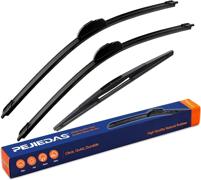 Palhetas do limpador de para-brisa PEJIEDAS para Honda Pilot 2016 a 2022 – 66,04 cm + 50,8 cm + 35,56 cm, kit com 3