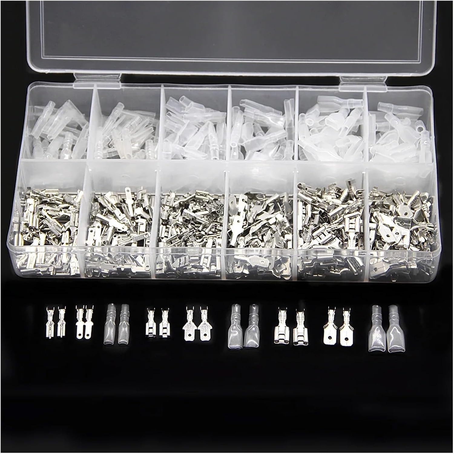 450PCS 2.8/4.8/6.3mm Crimp Terminals Insulated Seal Electrical Wire Connectors Spade Female Male Crimp Connector Assortment Kit VUQLDHAYZ