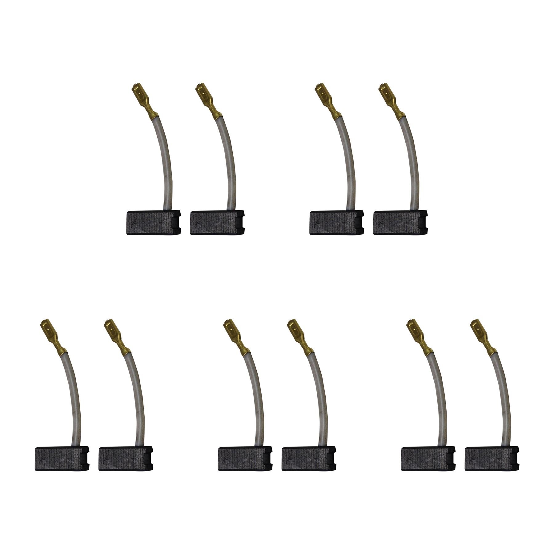 2x Balais de charbon 6x8x18 mm pour perceuse | Lot de 5 paires de brosses moteur
