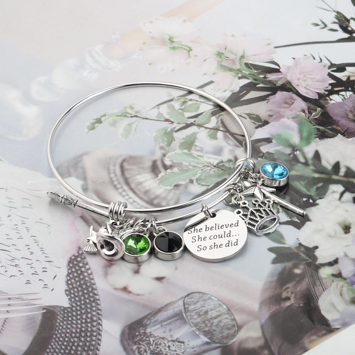 MYOSPARK Witch Inspired Musical Gift Witch Charm Bracelet Friendship Bracelet Musical Lover Gift