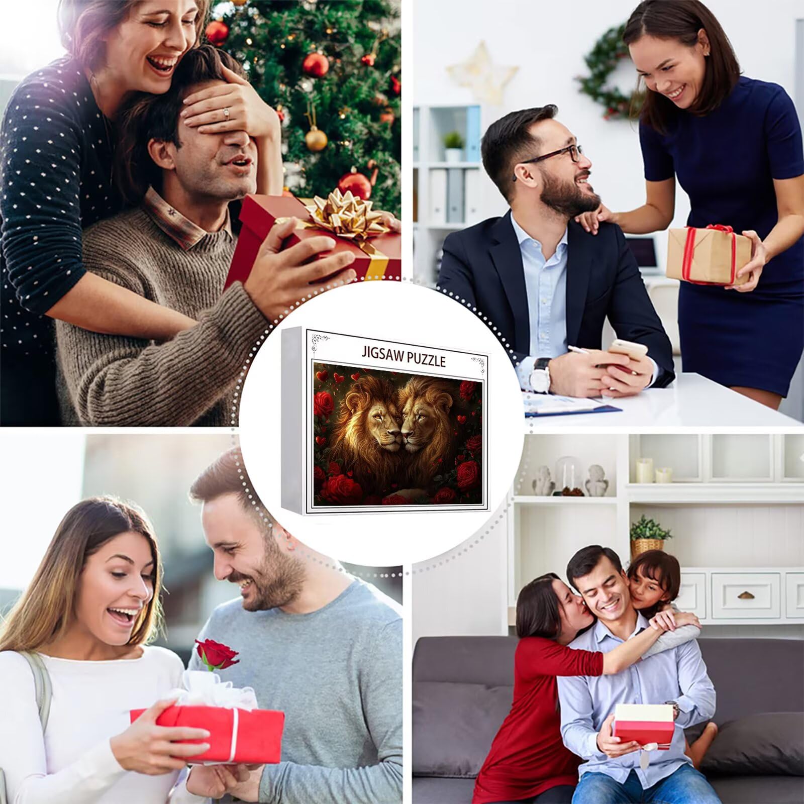 Puzzle 4000 elementów lew puzzle dla dorosłych różowe 141x87cm Unikalne rzemiosło klasyczne 3D drewniana układanka do rodzinnych gier aktywnych, układanka do samodzielnego wykonania nawet do dekoracji