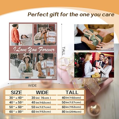 Vista 86 de Manta personalizada con texto fotográfico, manta de imagen personalizada para bebé, madre, padre, adultos, amigos, amantes, regalo personalizado