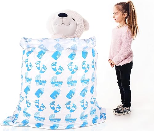 Miniatura 4 de ysmile Bolsa de regalo extra grande para baby shower, bolsa de envoltura de regalo para niños, bolsa de plástico gigante de 60 pulgadas, tamaño