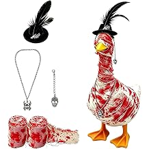 4 Pcs Halloween Porch Goose Outfit, Mummy Costume for 23 Inch Goose Statues
