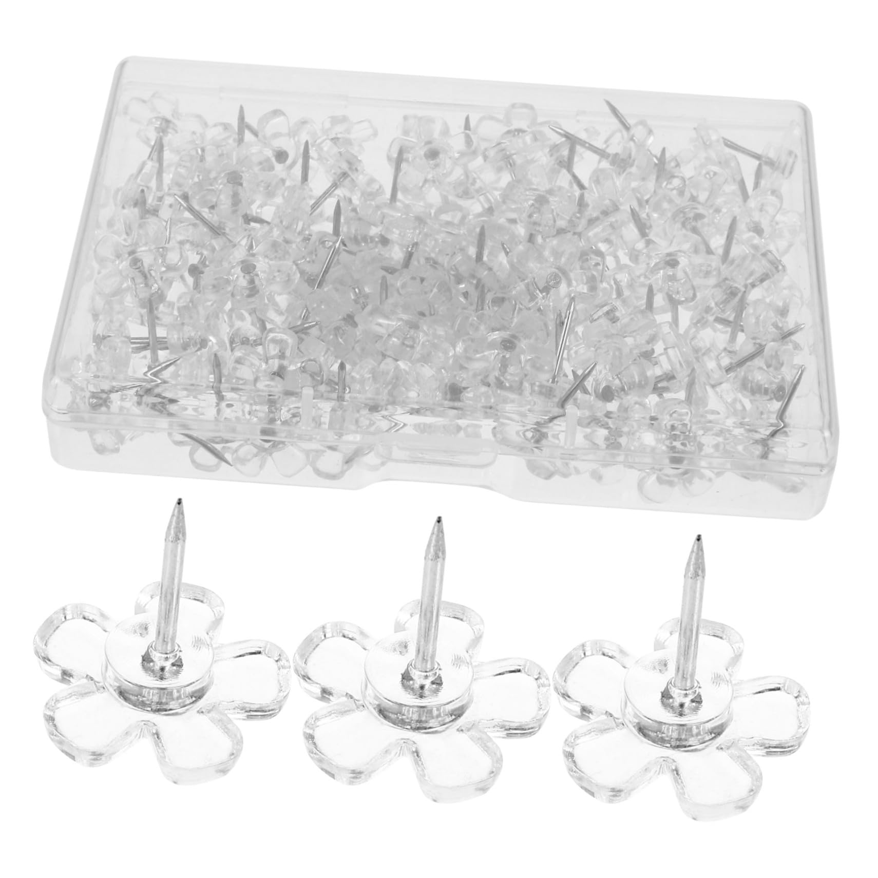 NUOBESTY 500stücke Transparente Pushpins Für Kork-wandtafeln Bürobedarf Und Fotoanzeigen Reißfeste Und Langlebige Stecknadeln Für Karten Und Bulletin Boards
