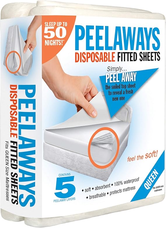 PEELAWAYS Waterproof Disposable Bed Sheets for Homecare