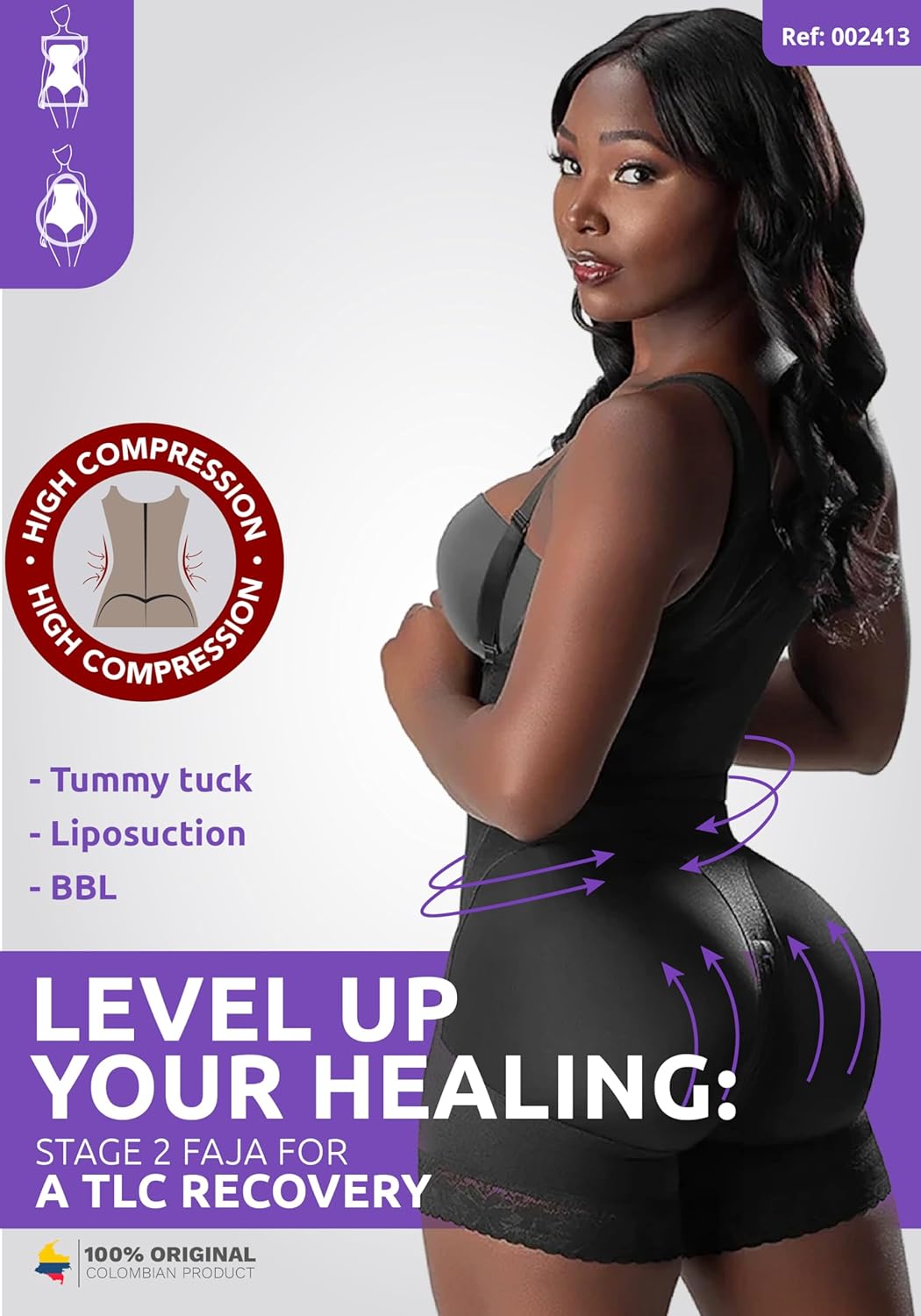 Snatched Body Stage 2 Faja with Bra | BBL Body Faja Post-Op & Everyday Shapewear | Fajas Colombianas Moldeadoras Post Surgery - Image 2
