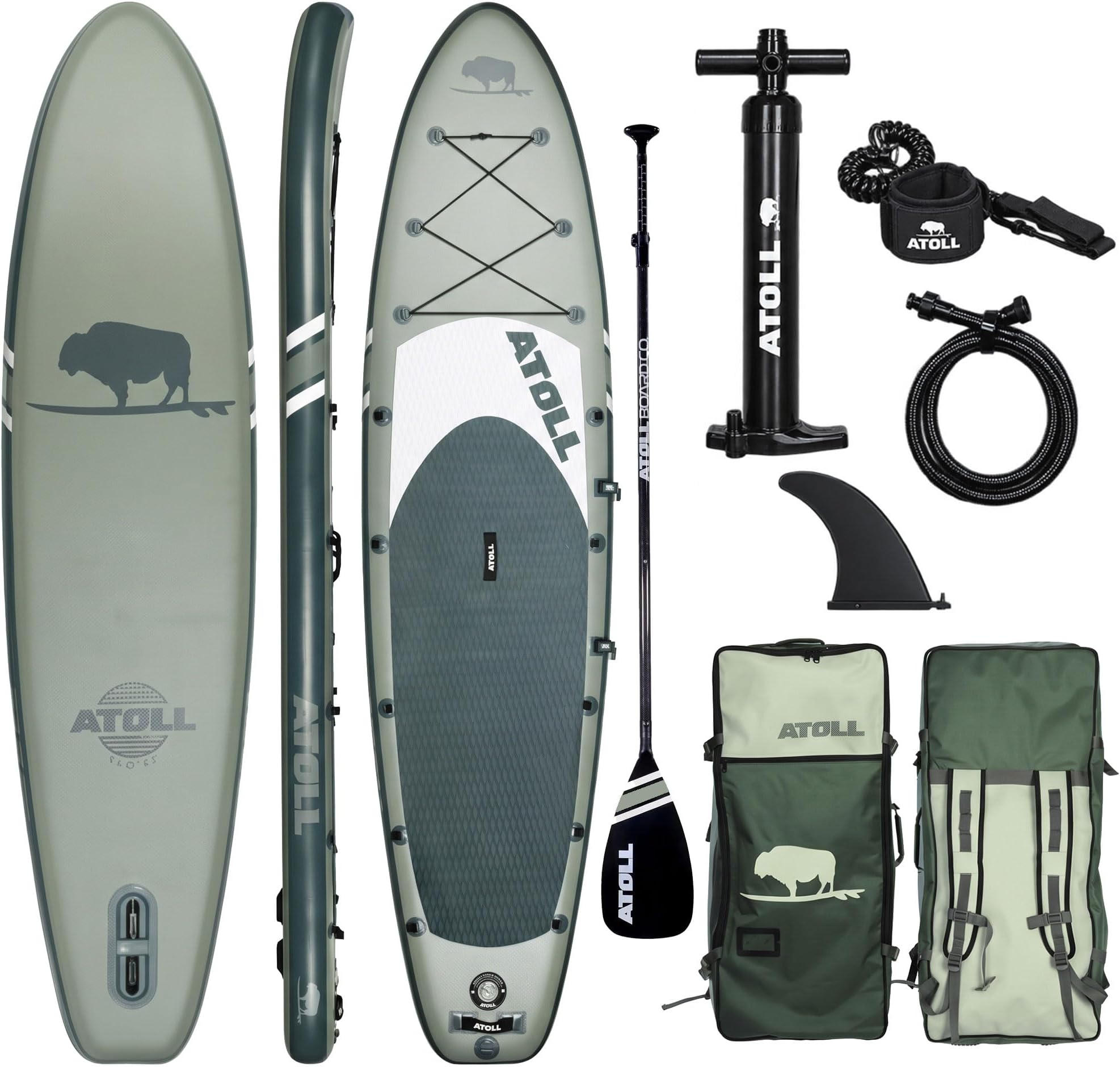 Atoll New Cove 11ft Inflatable Paddle Board, Stand Up SUP for Adults with Paddle Included, Backpack & Accessories, Premium Lightweight iSUP, All-Around 32in Wide Board